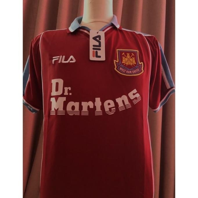 NEW PRODUK JERSEY RETRO WEST HAM HOME 1999 DR MARTENS 