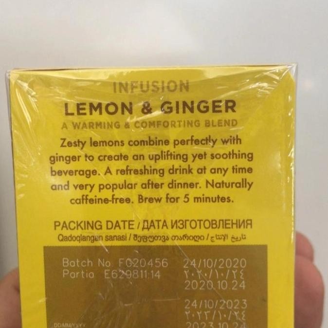 

READY STOCK AHMAD TEA LEMON GINGER INFUSION 40G TEH JAHE LEMON 20 SACHET TERMURAH !!!!!