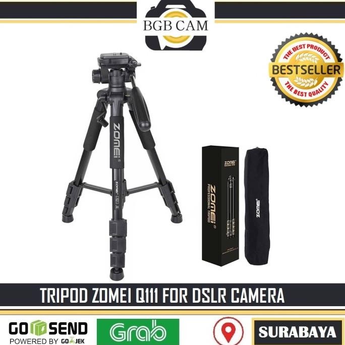 READY!! Tripod Zomei Q111 for DSLR Kamera / MIrrorless 145 cm bahan tebal ORI