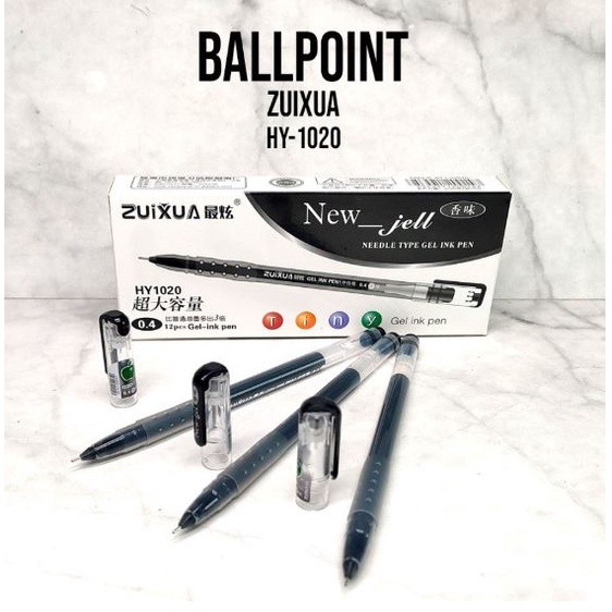 

COBA (12PC) PULPEN GEL ZUIXUA / PEN GEL HITAM / BALLP NEW JELL JARUM TIP 0.4MM AA7