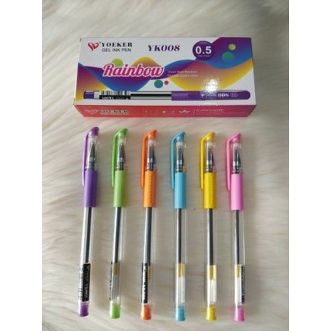 

NEW PRODUK (12PCS) BOLPEN GEL LANCIP MURAH WARNA WARNI 0.5MM / PEN JELLY / PULPEN GEL F1
