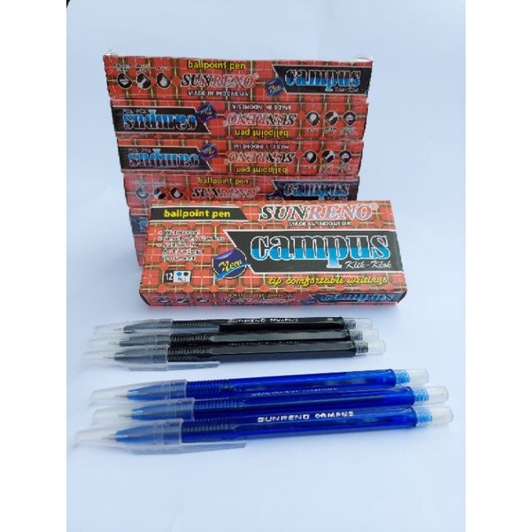 

COBA BALLP PEN, PULPEN, BOLPEN SUNRENO CAMPUS -KLOK, 1 DUS (12PCS) MADE IN INDONESIA. TERSEDIA WARNA