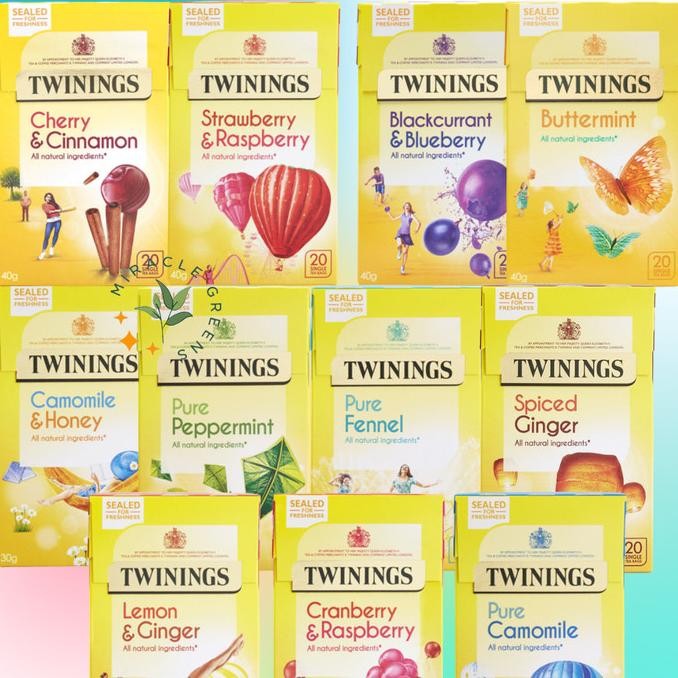 

TERBARU TWININGS TEA FRUIT & HERBAL TEA NATURAL INGREDIENTS 20 TEA BAGS !!!!!