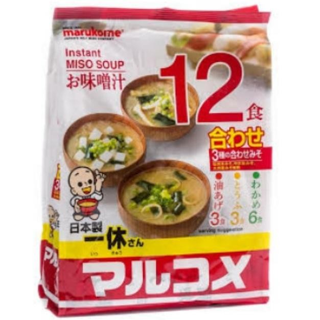 

[12 Pcs] Marukome Instant Miso Soup ORIGINAL - Ikkyu San Instan Sup