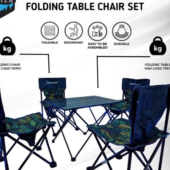 Meja Kursi Set Camping Outdoor - Folding Table Chair Set