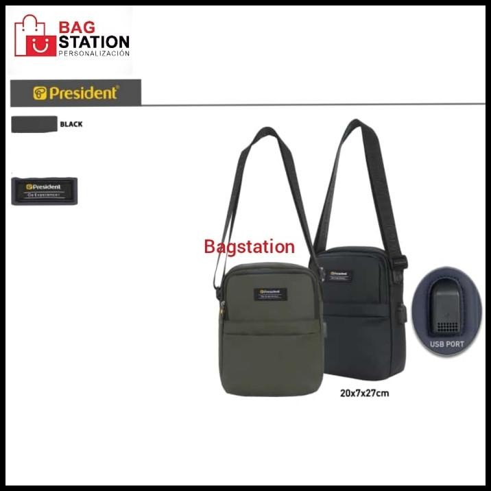 Sling Bag Chest Bag President Usb Original Tas Selempang President Ori