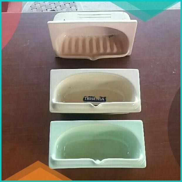 Tempat Sabun WC Kamar Mandi Keramik TANAM TRISENSA Polos 140BZ4 acces