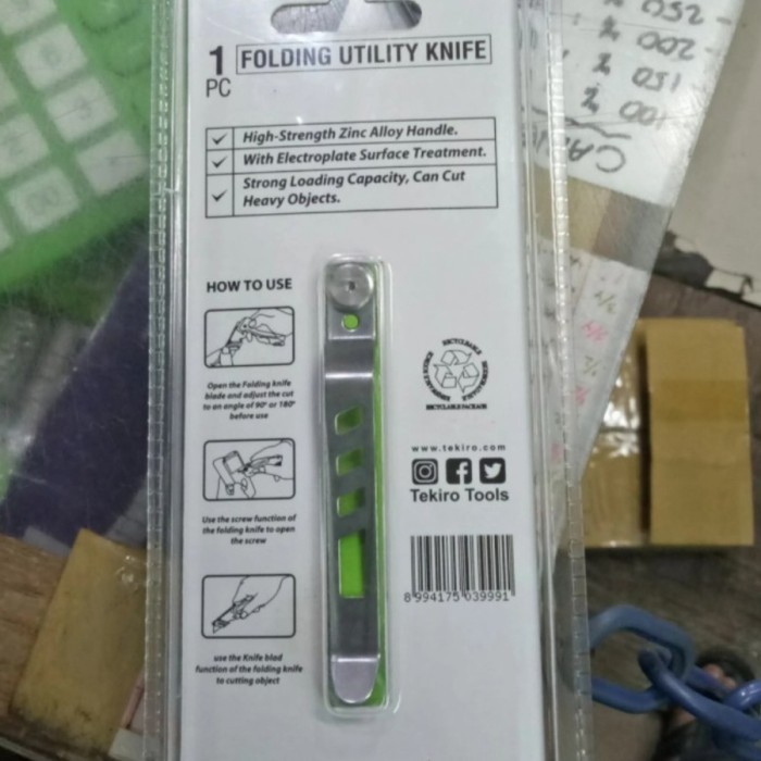 

Tekiro Folding Utility Knife Tekiro Pisau Cutter Lipat Gt-Fu1984 Otr