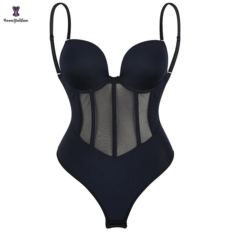 Strap Bodysuit Plus Size S M L XL XXL XXXL Black Nude 5 Plastic Bones Seamless Waist Trainer Corset 