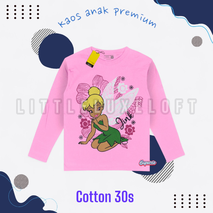 Part 486 Baju Kaos Anak Grosir Perempuan Cewek Lengan Panjang Motif Tinker Pink Anak Umur 1 2 3 4 5 