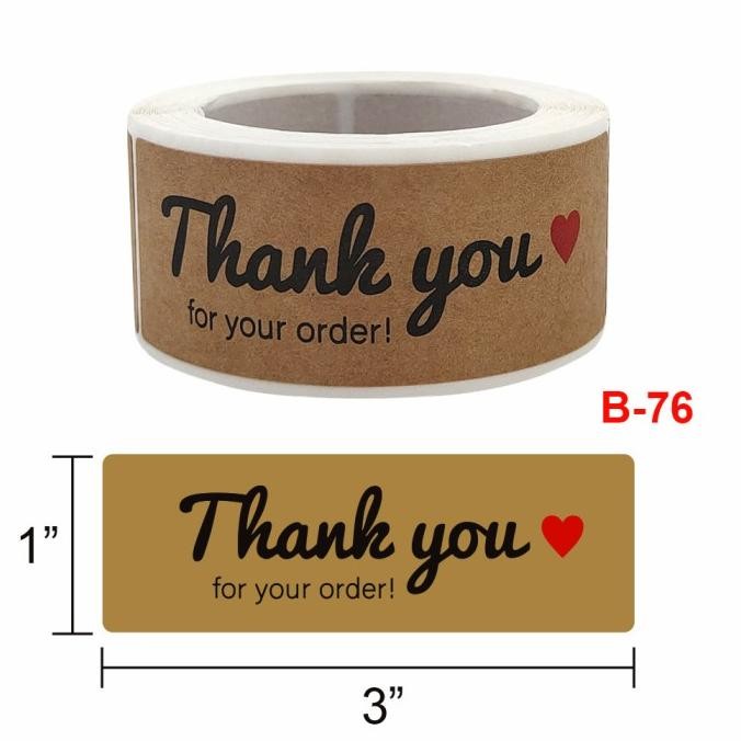 

Stiker Thank You For Your Order Murah Cutting Sticker Paket Kado Murah