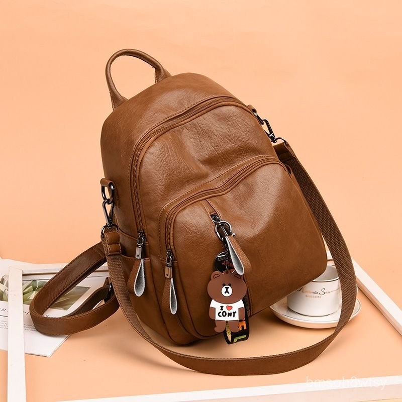 Tas Ransel Kulit Wanita Model Korea, Tas Ransel Kulit Lembut, Tas Ransel All-End Model Korea, Tas Mo