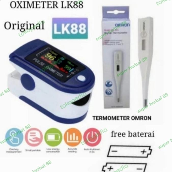 Paket Oximeter Pulse dan Thermometer Omron MC 245 Original