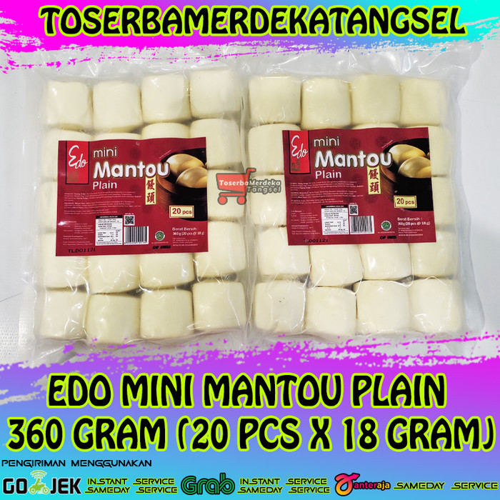 

Edo mini mantou plain 360 gr / mantau edo mini plain isi 20 pcs Halal