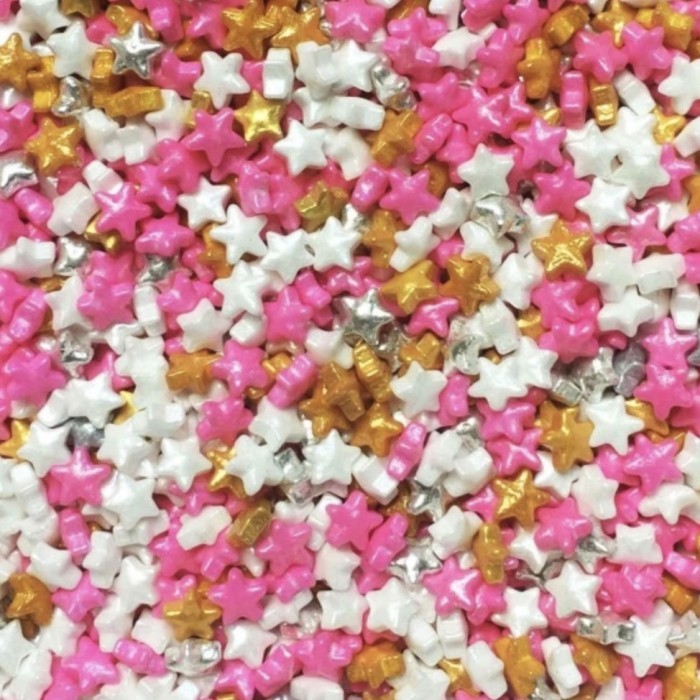

Taburan Sprinkle Cake / Dekorasi Kue Varian Pink Star Mix