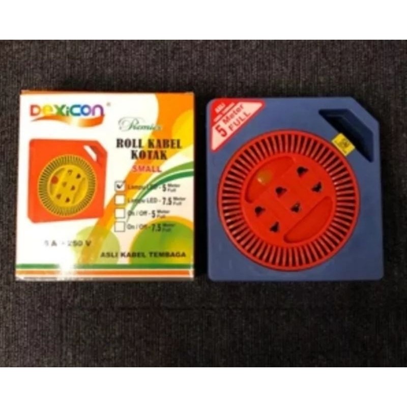DEXICON Kabel Roll Kotak 7,5m 5m / kabel roll mini / box kabel / roll kabel kecil / kabel olor