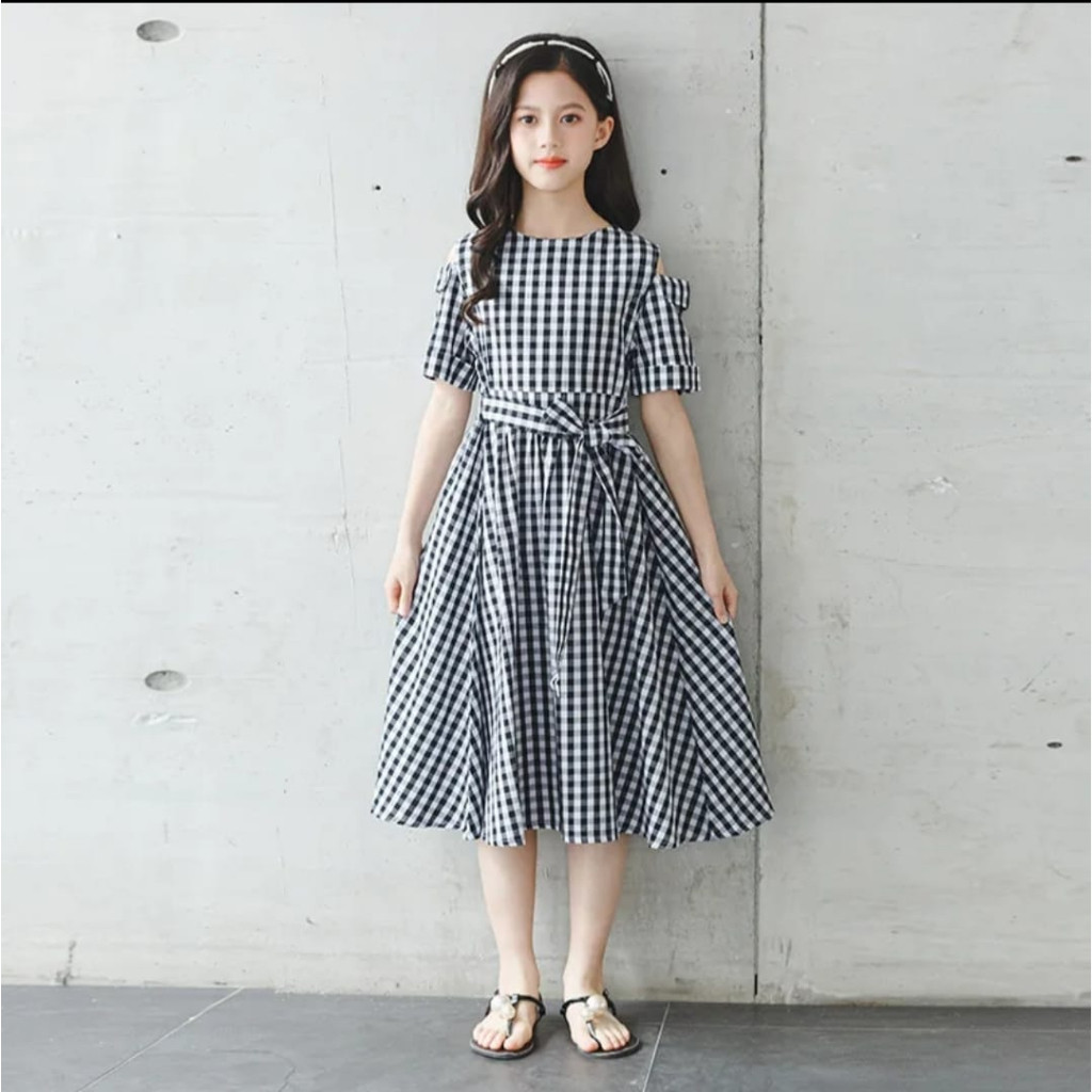 Dres Ansk 7-15 Tahun Dresh Bocach Cantik Sress Abak Model Terbaru Dres Anak Umur 1-5 Tahun Dress Ana