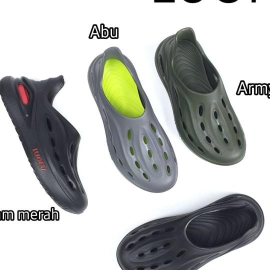 E7211E01 Luofu Sepatu Sandal Karet Pria Slip On Cowok
