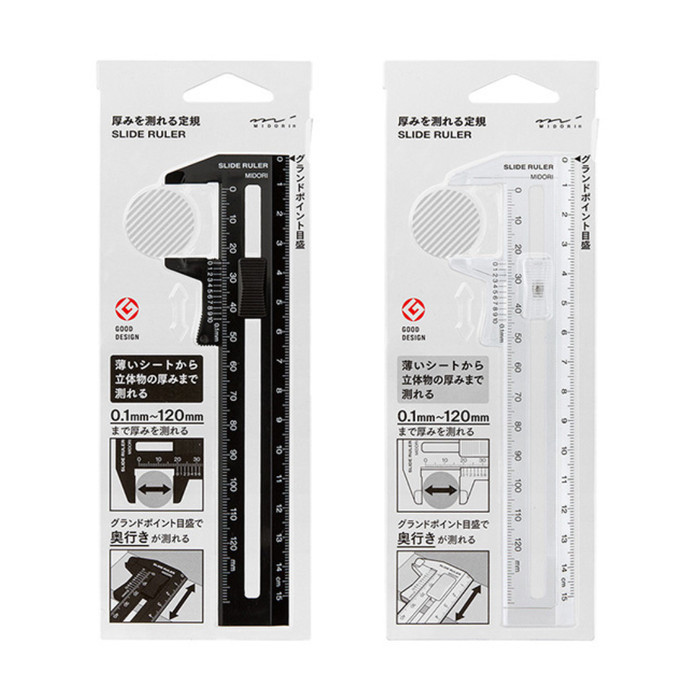 

Ready Midori Slide Ruler Measure Thickness Penggaris Pengukur Ketebalan