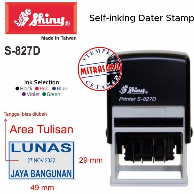 

Stempel Shiny S-827D ( S827D Persegi Dengan Tanggal Tipe S 827D ) Tersedia