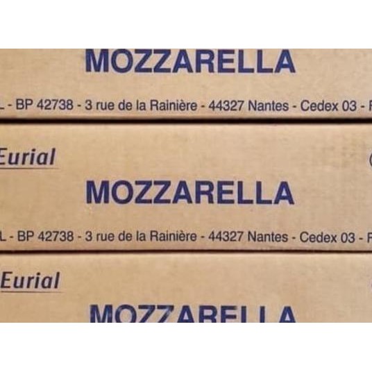 

Keju Mozarella Cheese Repa 4X2.5Kg - Eurial 10Kg - Gosend/Grab!!