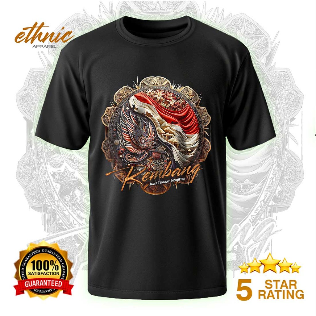 T-shirt Kaos Distro REMBANG - JAWA TENGAH - Premium Quality - RBGX4