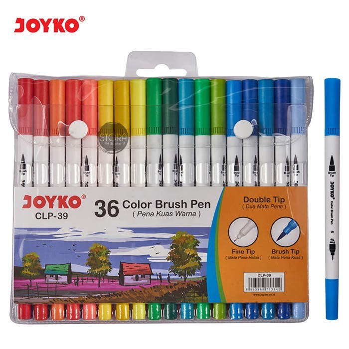 

Ba Joyko Color Brush Pen Pena Kuas Dual Tip Spidol Set 36 Warna Clp-39
