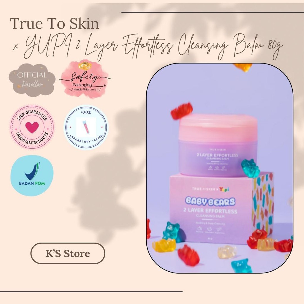 Skincare True To Skin x YUPI 2 Layer Effortless Cleansing Balm 80g