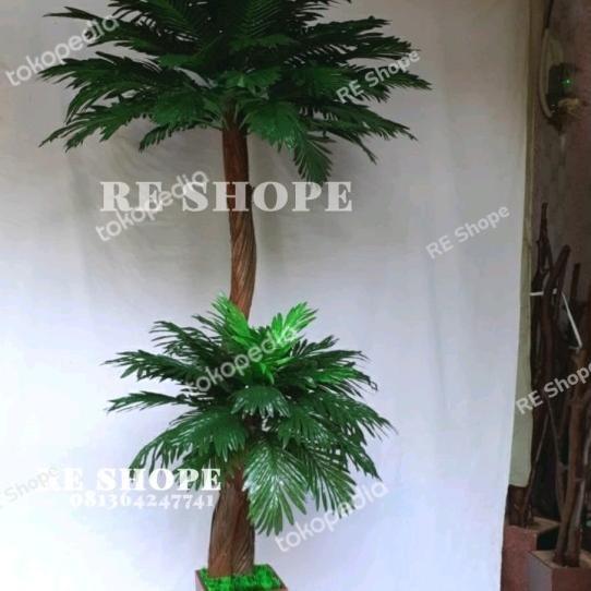 Pohon Palem Hias Tinggi 2M/Bunga Hias Bunga Plastik/Pohon Kurma Hias