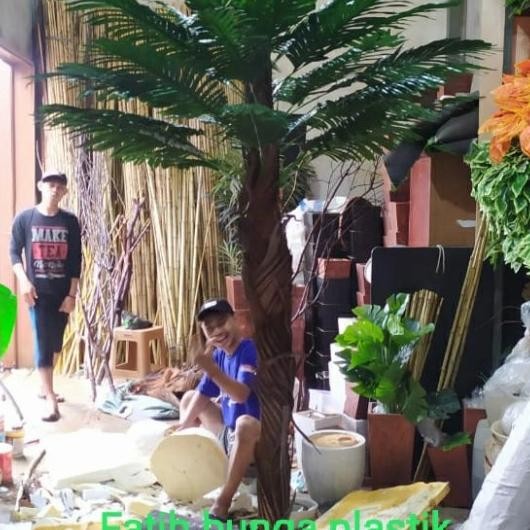 Pohon Palem Artificial/Pohon Kurma/Pohon Plastik/Bunga Plastik/2 Meter