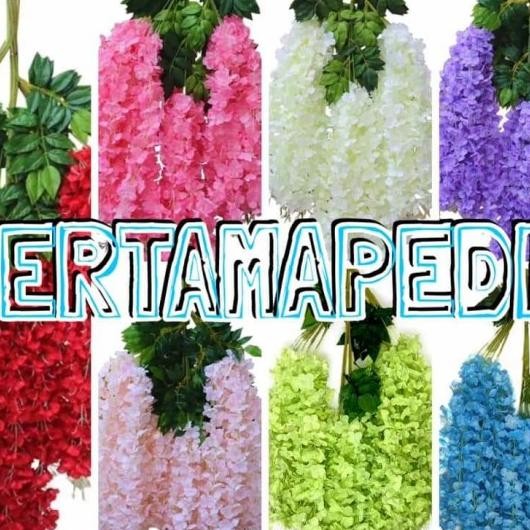 Bunga Plastik/ Bunga Hiasan / Bunga Gantung/ Bunga Dekor / Wisteria