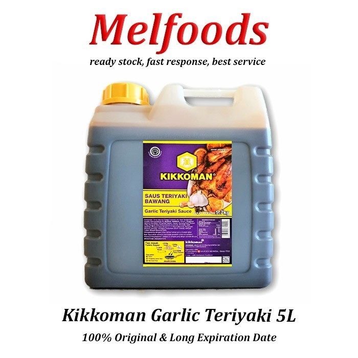

Dijual!!! Grab/Gojek Kikkoman Garlic Teriyaki Halal 5L Saus Teriyaki Bawang