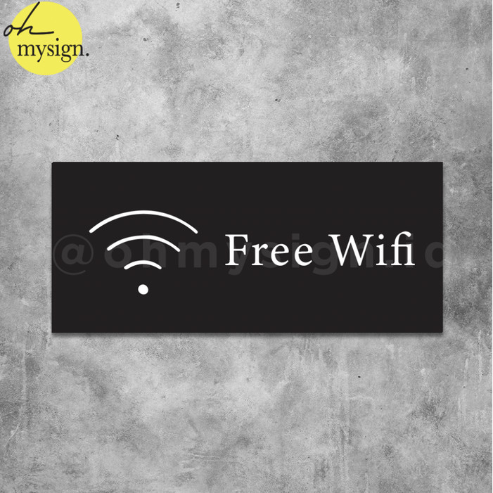 

Promo Sign Akrilik Free Wifi Acrylic Sign Board Wifi UV Print Keren