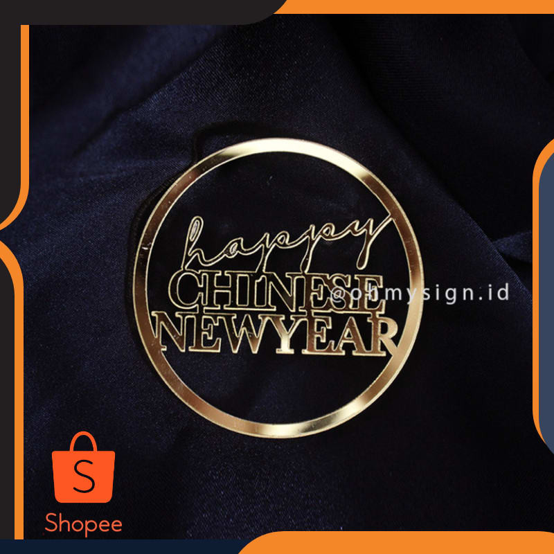 

Grosir Hampers Gift Round Tag 03| Imlek Tag | Gold Mirror | Chinese New Year Elegan