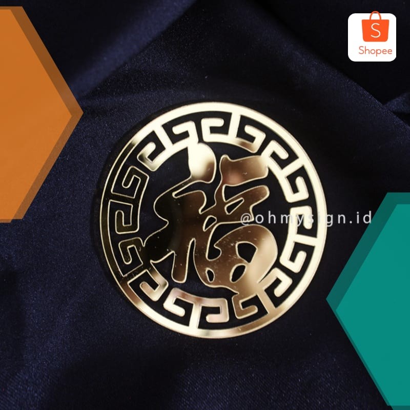 

Murah Hampers Gift Round Tag 04| Imlek Tag | Gold Mirror | Chinese New Year Keren