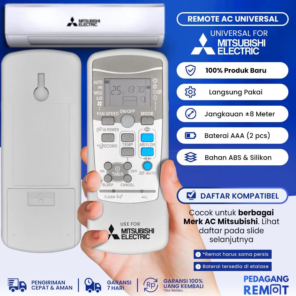 dh-68 Remot Remote AC Mitsubishi 3D RKX502A001 RKX502A001S RKX502A001P RKX502A001C RKX502A001G RKX50