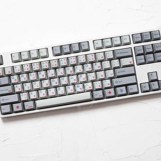 Keycaps Pbt Japanese Root Cherry Profile Cyan Magenta Edition