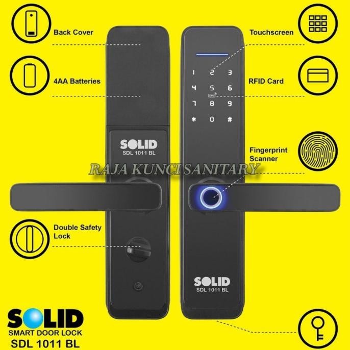 SOLID Smart Door Lock SDL 1011 BL/Smart Lock Solid/Kunci Digital Solid