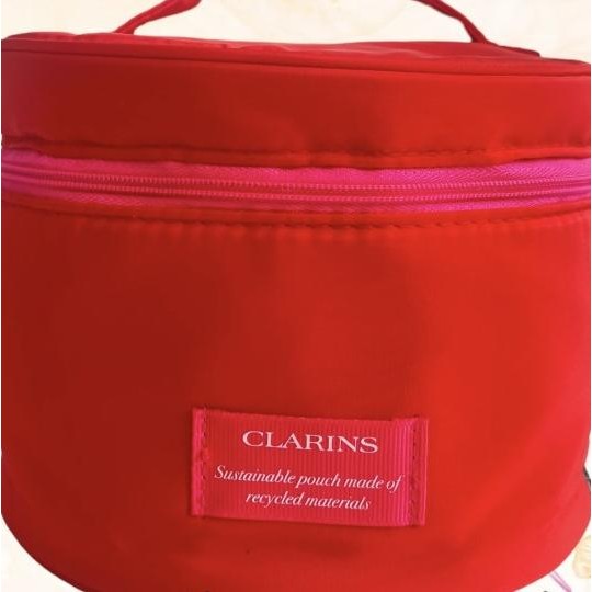 Clarins Red Vanity Pouch