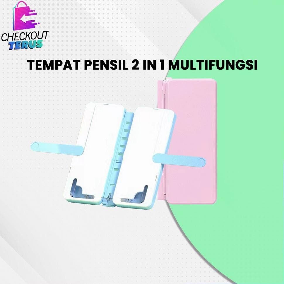 

TERMURAH CT A73 Tempat Pensil 2IN1 Multifungsi Pencil Case Book Holder Kotak Pensil Lipat dengan Tatakan Buku dan Papan Tulis PraktisAnakSekolah ru-8