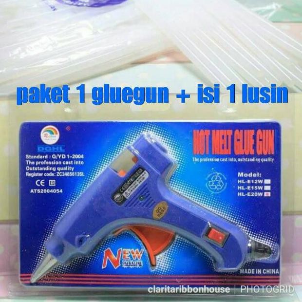 

TERMURAH GlueGun Plus Lem 12pcs Paket Gluegun Lem uk-75