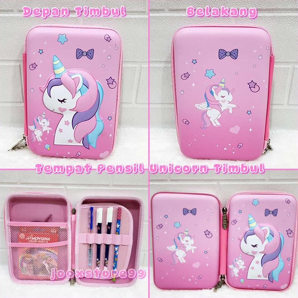 

TERLARIS Tempat Pensil Karakter Timbul 3D Kotak Pencil Anak Sekolah Squisy 3D Pencil Case Astronot Unicorn Timbul Ir-129