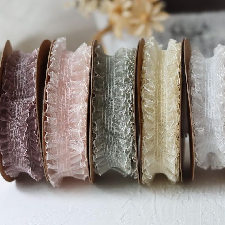 

COD 1roll 5Meter Pita Kerut Untuk Dekorasi Buket Bunga / Cake Decoration. Iv-138