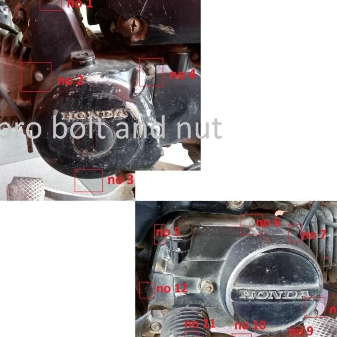 Baut Probolt Stainles Blok Mesin Honda Supra Fit 100 Cc Revo Old 100
