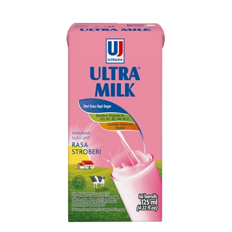 

ULTRA MILK Susu UHT Stroberi 125 ml