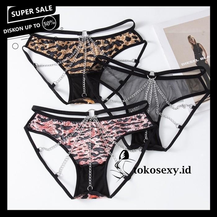 CELANA DALAM SEXY HOLLOW CHAIN JARING MOTIF MACAN LINGERIE CD C TERMURAH