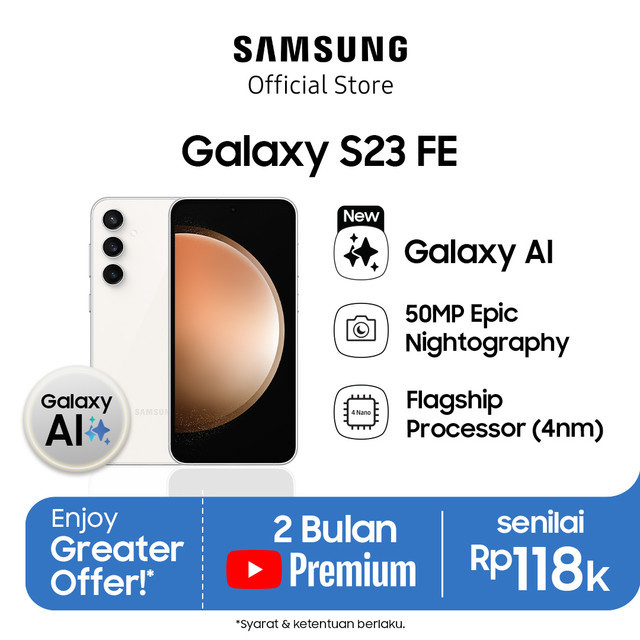 Samsung Galaxy S23 FE 8/256GB - Cream, Handphone AI