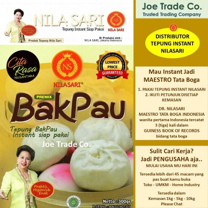 

Tepung Bakpau Bakpao Bapao 300 gr Tepung Instant Premix Nilasari