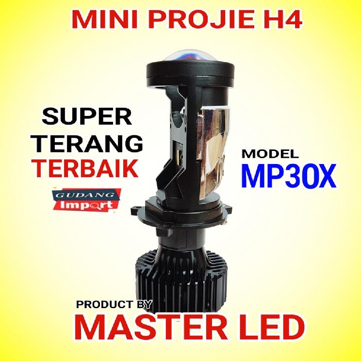 NEW Lampu led mobil motor mini projector projie H4 MP30X