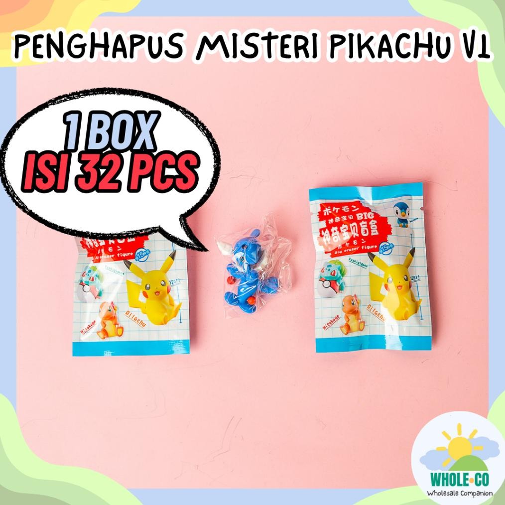 

gh-45 (1 BOX ISI 32 PCS) Penghapus Misteri Paket Pikachu Versi 1 Premium Karakter Poke Cubone Lucu Unik Imut Termurah Grosir Cod B 1000 Murah